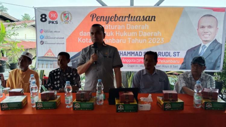 Perkenalkan Produk Hukum Pemko, Ketua DPRD Pekanbaru M Sabarudi Laksanakan Penyebarluasan Perda