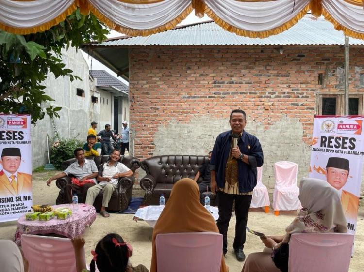 Persoalan Banjir Dikeluhkan Warga saat Reses Anggota DPRD Kota Pekanbaru Ali Suseno