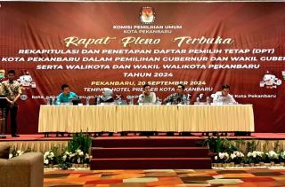 KPU Pekanbaru Tetapkan DPT Pilkada Tahun 2024 Sebanyak 791.034, Berikut Rinciannya